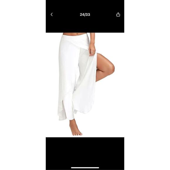 Flowy loose wide leg polyester BoHo pants ￼ - Picture 1 of 9